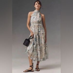 Anthropologie The Somerset Maxi Dress: Halter Edition, Gorgeous Flowy Fit